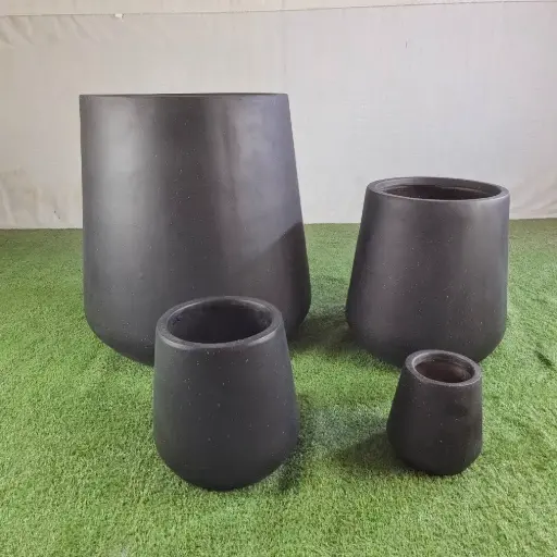 [QG-003] 003 Large 4 Piece Clay Fibre Planter Set