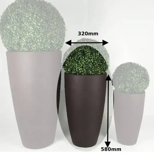[QG-033-580] 033-580 Tall Clay Fibre Planter Pot